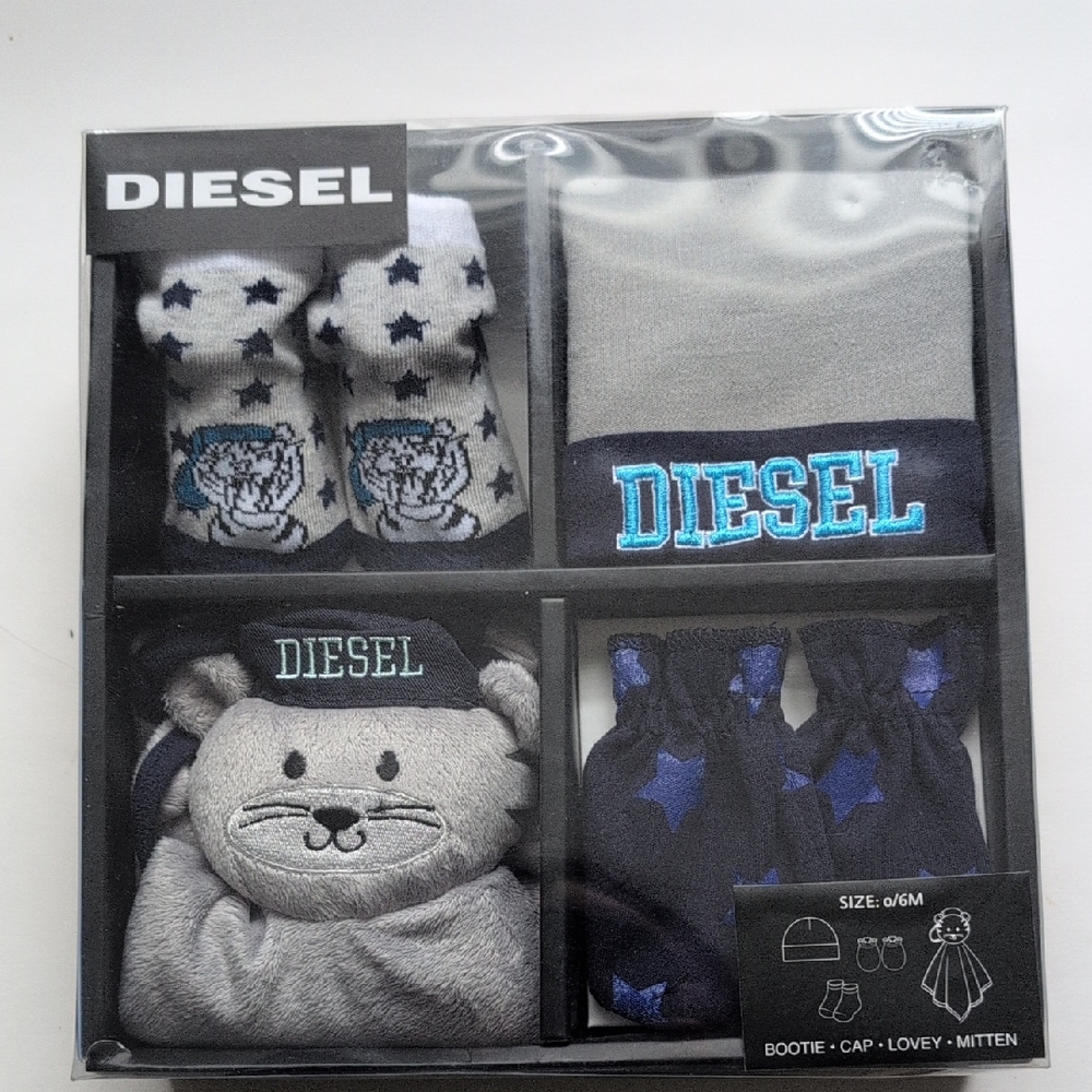 Diesel Gray and Blue Baby Set